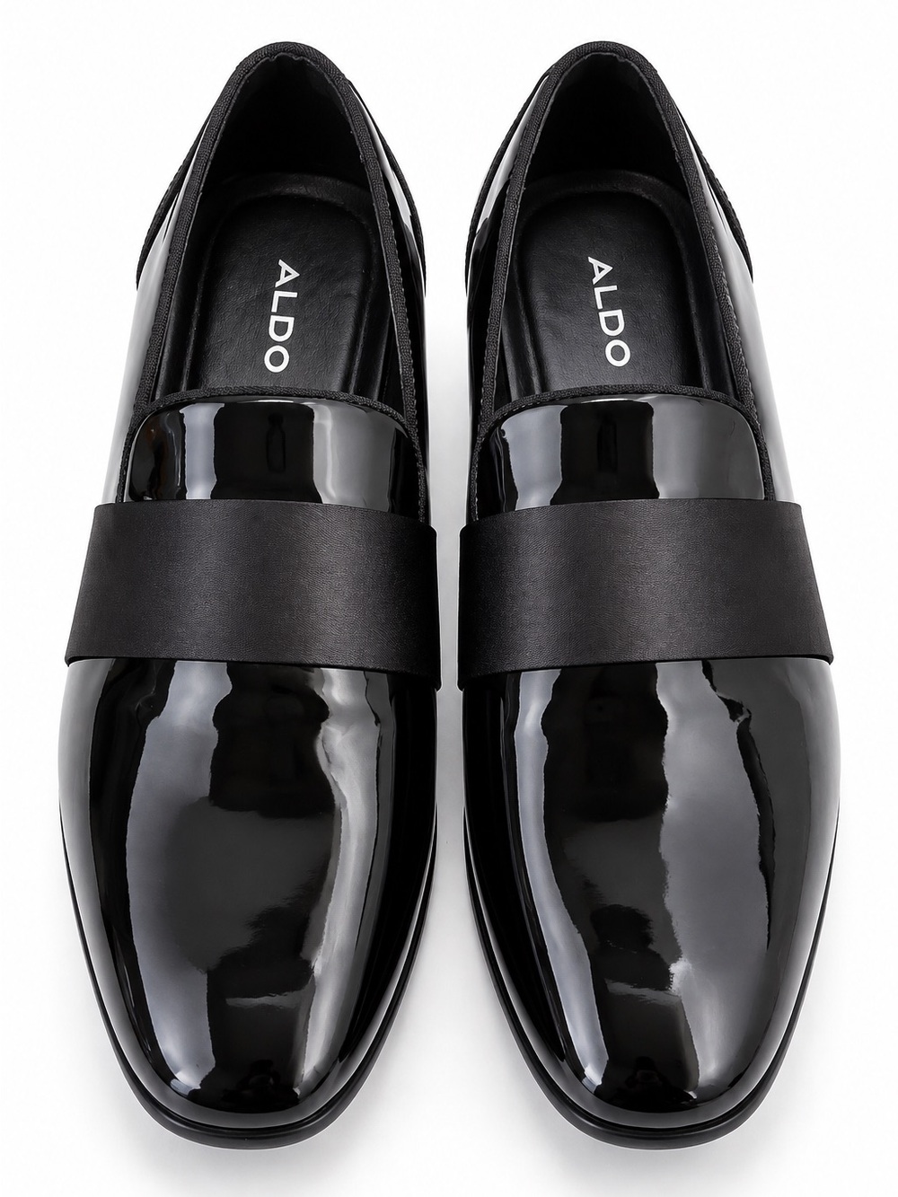 ALDO Black Patent Satin Loafers Men’s 8 Star Trek Starfleet Academy Wardrobe
